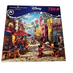 Ceaco Disney Dreams Thomas Kinkade Mickey & Minnie in Mexico 750 Pc Puzzle